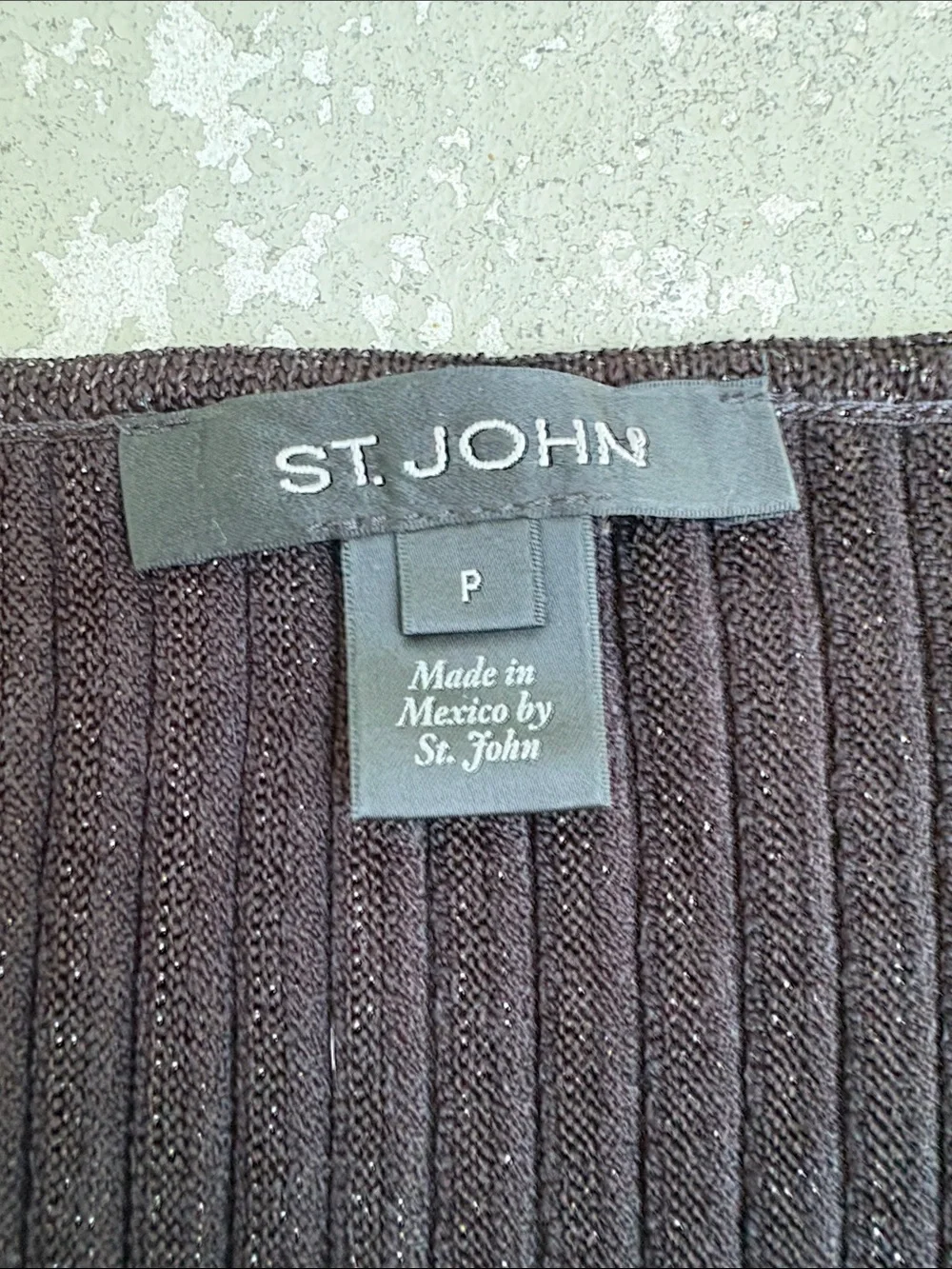 St. John beaded ribbed top